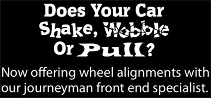 Does your car shake wobble or pull